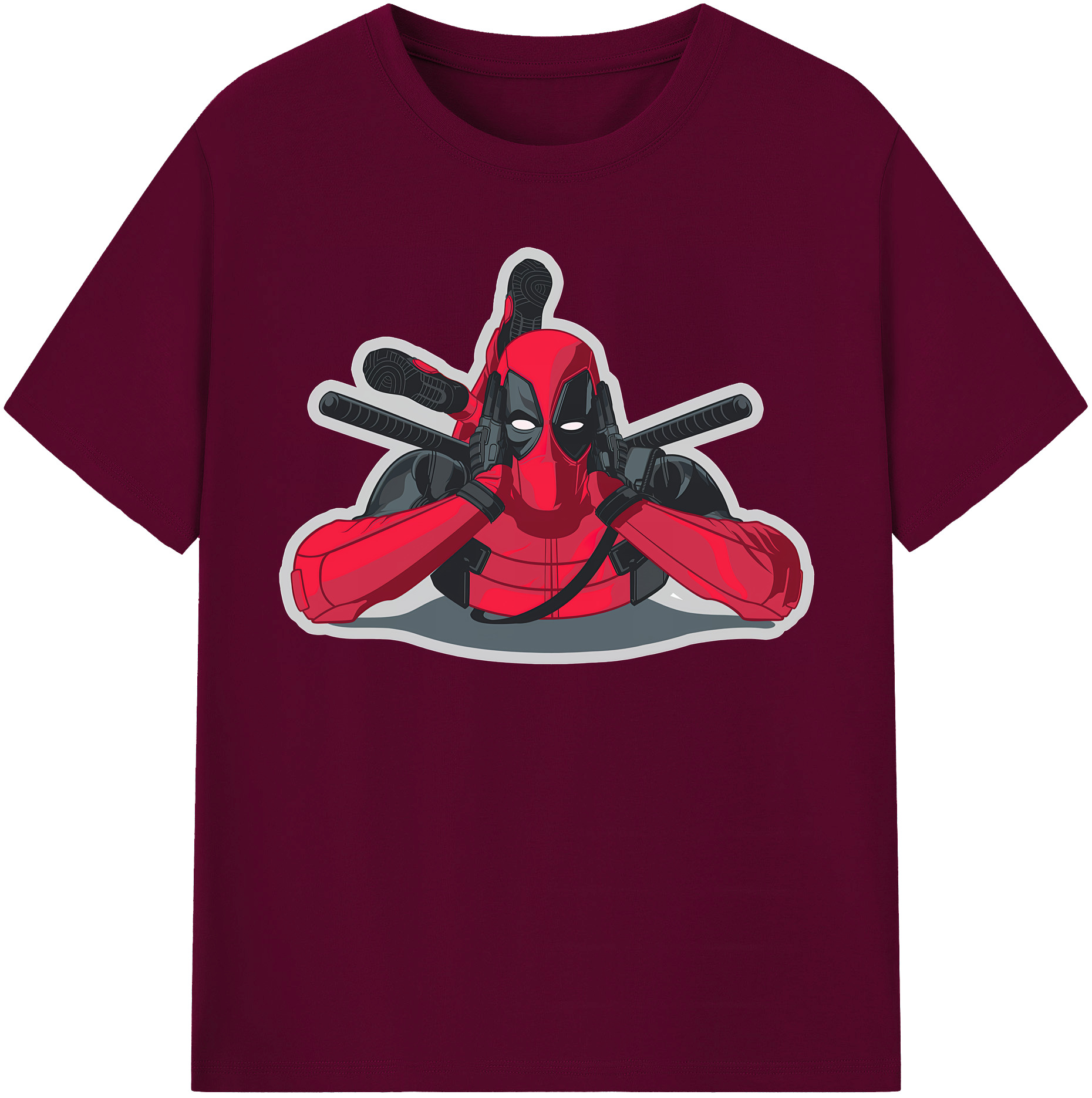 （画像用） Deadpool デッドプール レディースカジュアルプリントTシャツ（綿100％）